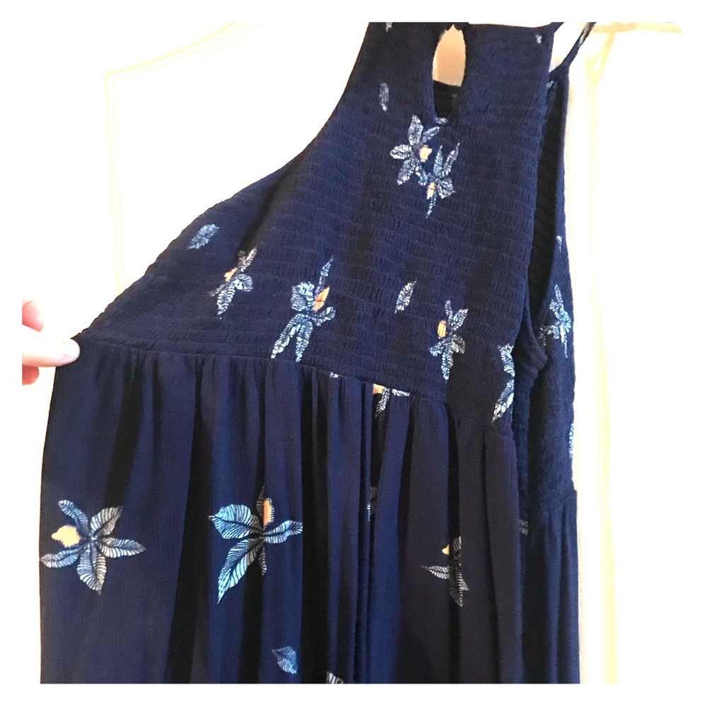 Blue floral dress